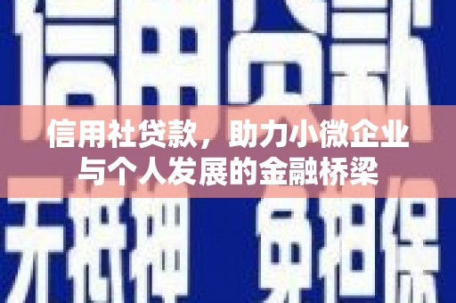 阿瓦提信用社贷款，助力小微企业与个人发展的金融桥梁