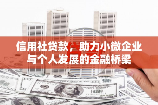 阿瓦提信用社贷款，助力小微企业与个人发展的金融桥梁
