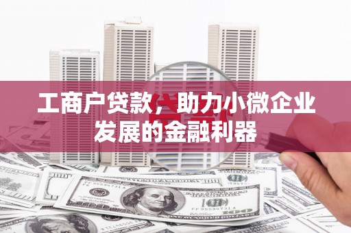 阿瓦提工商户贷款，助力小微企业发展的金融利器