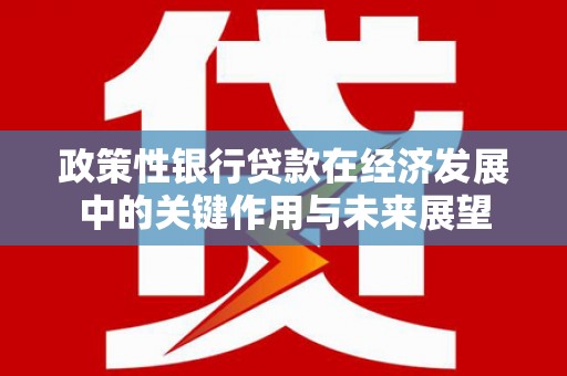 阿瓦提政策性银行贷款在经济发展中的关键作用与未来展望