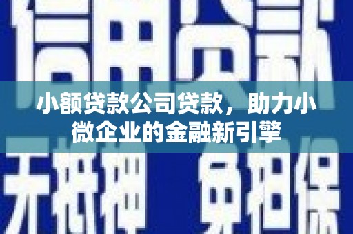 阿瓦提小额贷款公司贷款，助力小微企业的金融新引擎