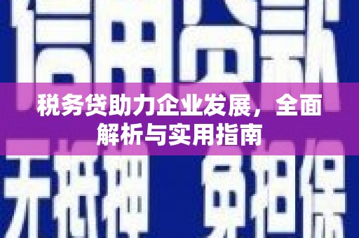 阿瓦提税务贷助力企业发展，全面解析与实用指南