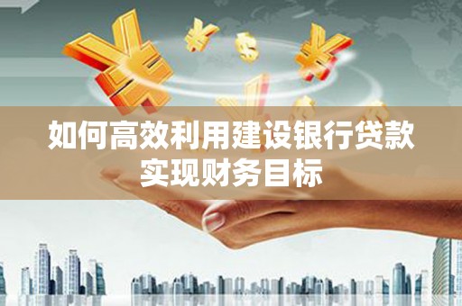 阿瓦提如何高效利用建设银行贷款实现财务目标