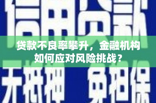 阿瓦提贷款不良率攀升，金融机构如何应对风险挑战？