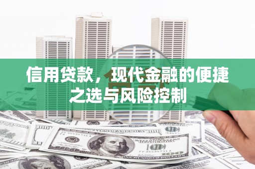 阿瓦提信用贷款，现代金融的便捷之选与风险控制