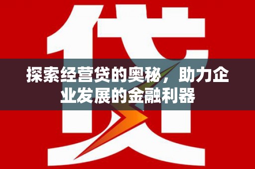 阿瓦提探索经营贷的奥秘，助力企业发展的金融利器