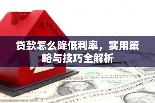 阿瓦提贷款怎么降低利率，实用策略与技巧全解析