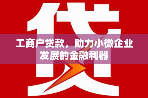 阿瓦提工商户贷款，助力小微企业发展的金融利器