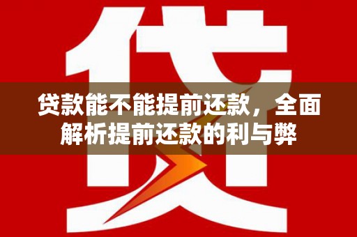 阿瓦提贷款能不能提前还款，全面解析提前还款的利与弊