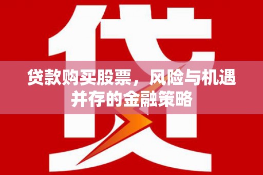 阿瓦提贷款购买股票，风险与机遇并存的金融策略