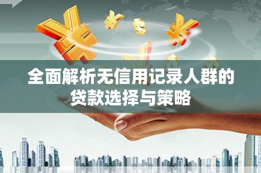 阿瓦提全面解析无信用记录人群的贷款选择与策略