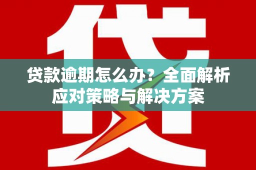 阿瓦提贷款逾期怎么办？全面解析应对策略与解决方案
