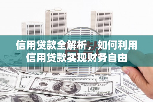 阿瓦提信用贷款全解析，如何利用信用贷款实现财务自由